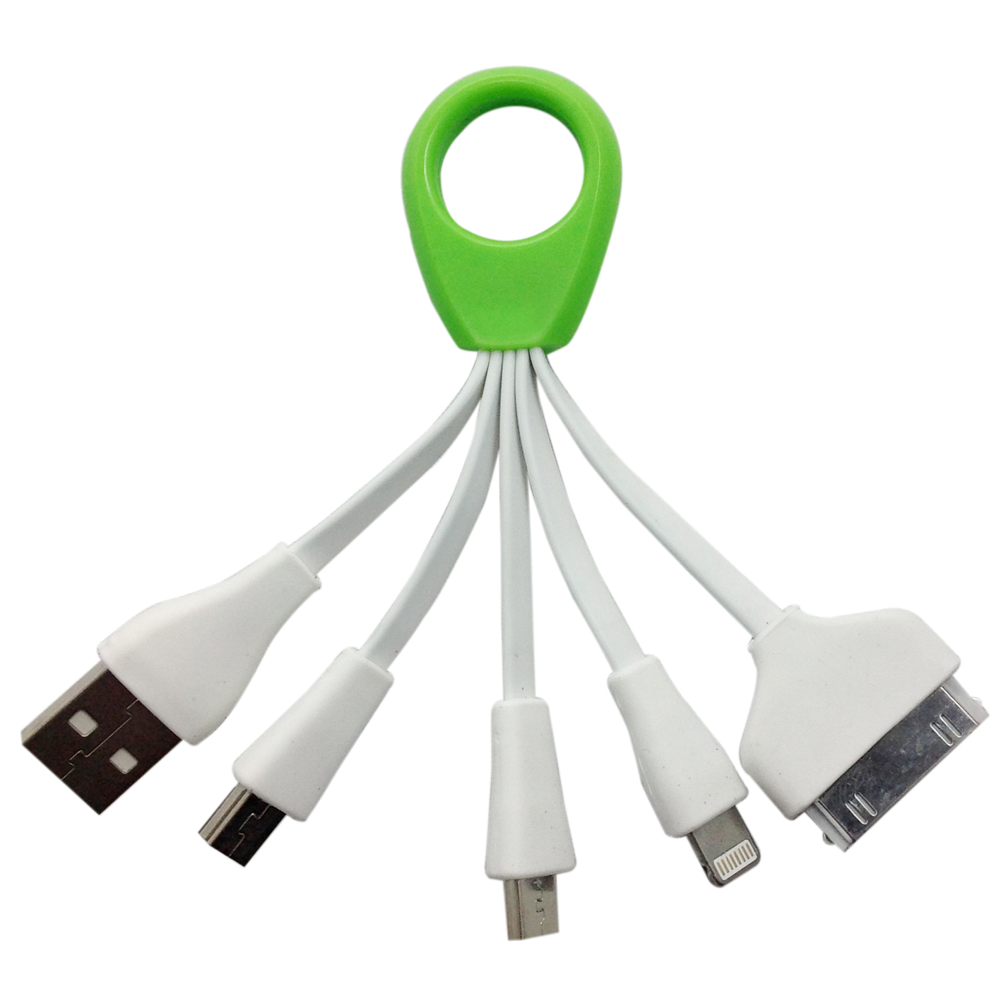 Indian Elephants Red Pattern Multi USB Retractable Charging Cable,Multiple Charger Cord Adapter for Tablets Android Phone Universal Use