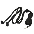 black shoelace earphones