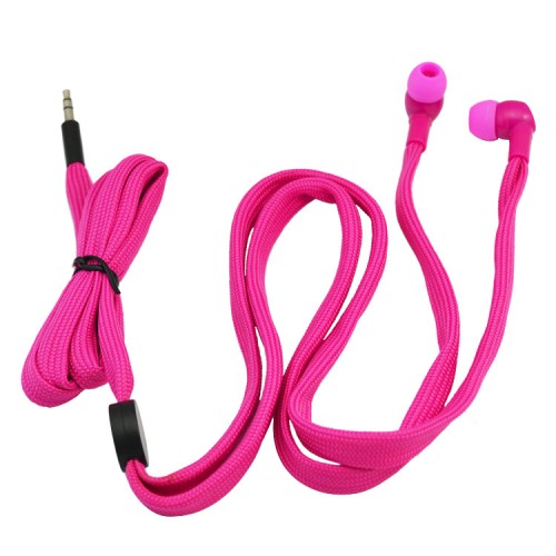 pink shoelace earbuds