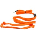 orange shoelace earphones