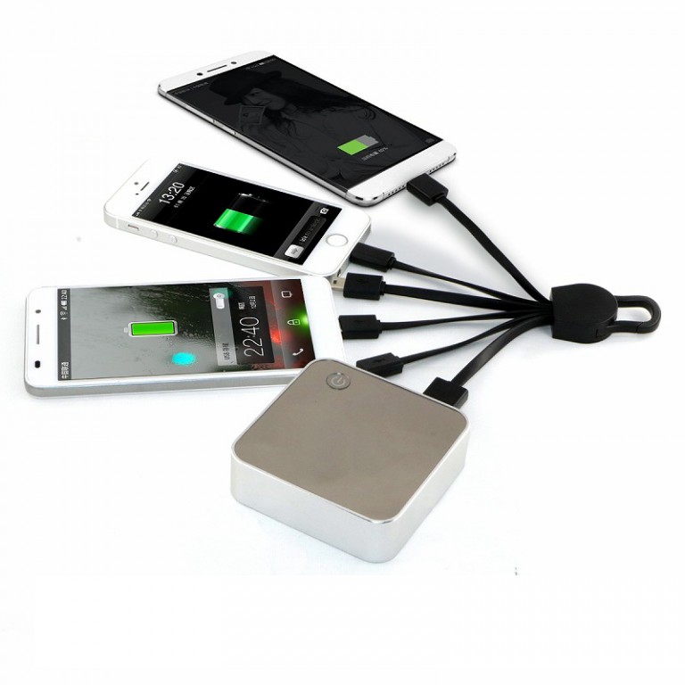 Multi Device Charging Cable 5 in 1 Charger Cable with Keyring for Phones